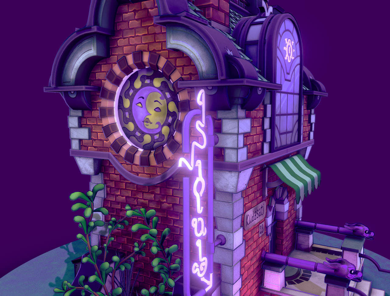 Stylized Shop Low-poly 3D model_6