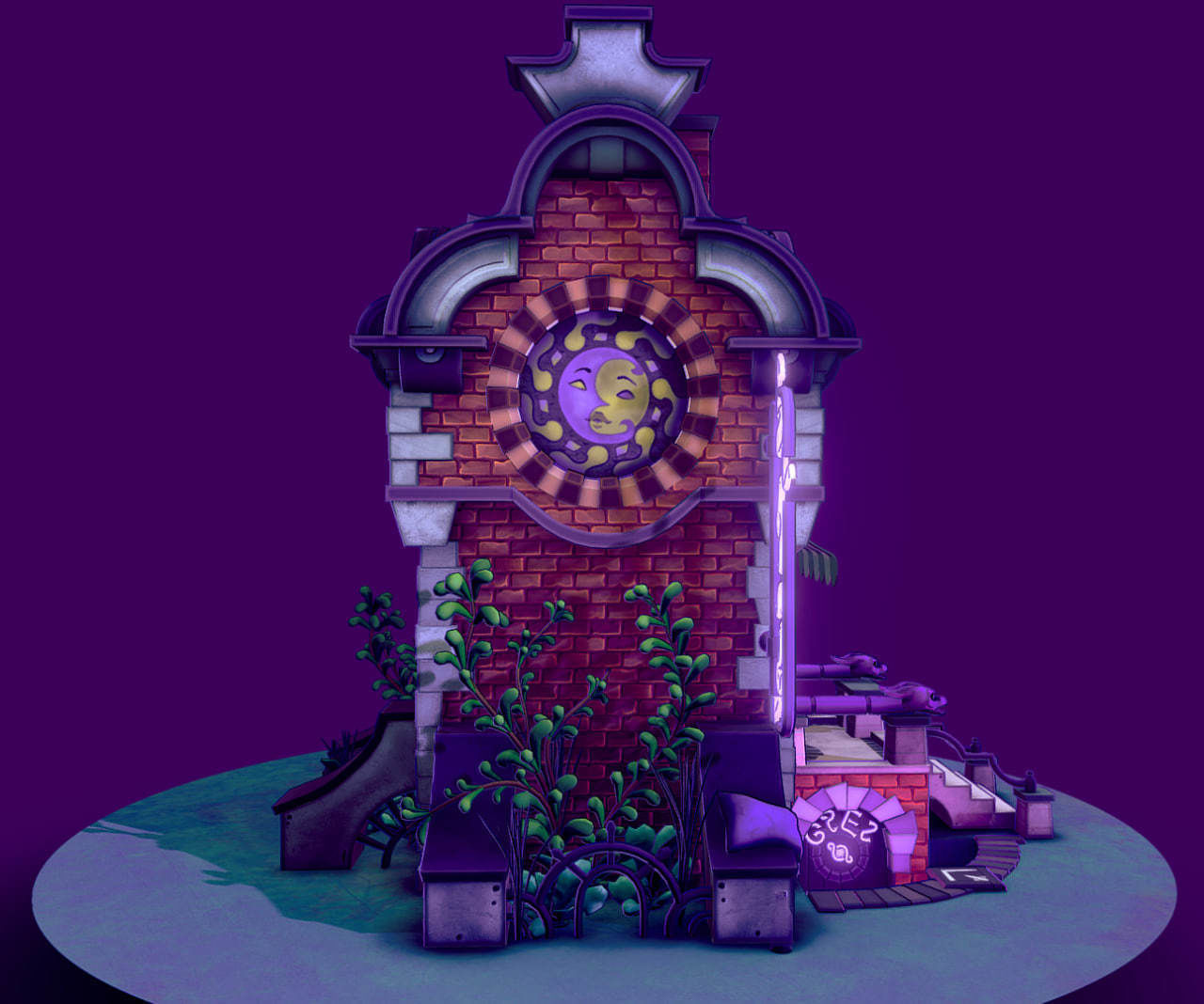 Stylized Shop Low-poly 3D model_10