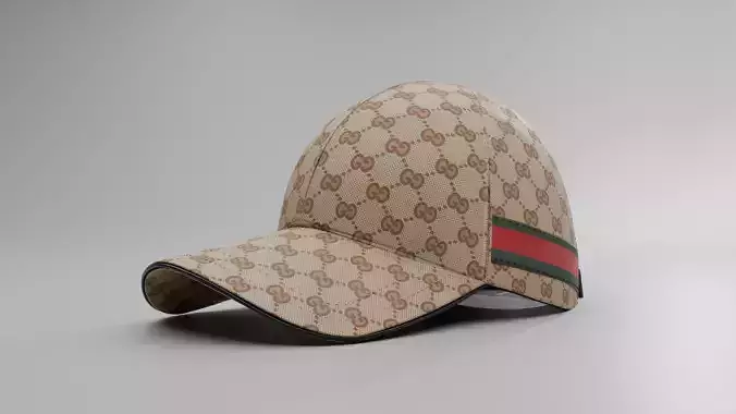 Gucci Cap Low-poly 3D model
