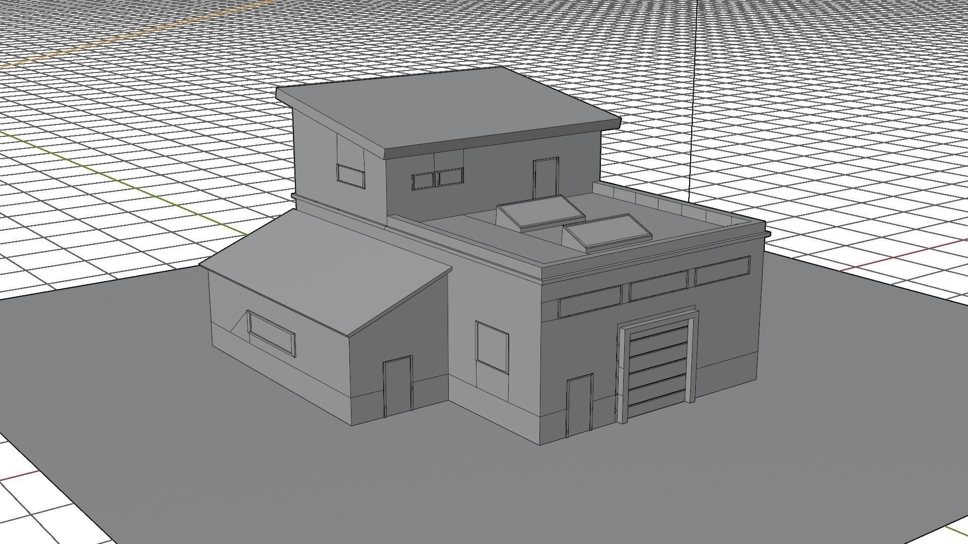 Factory Building D Low-poly 3D model_6