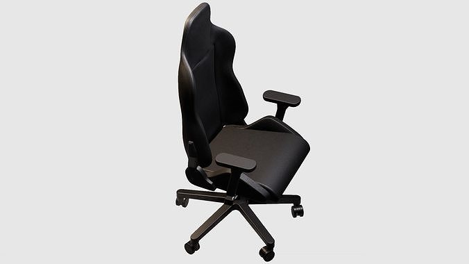 High-Performance Gaming Office Chair 3D model 4