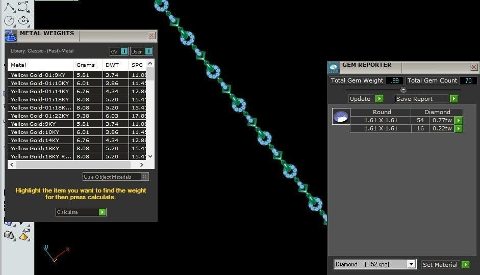 50 Light Weight Chain Bracelet 3dm stl details 1 render Pack 3D print model_68