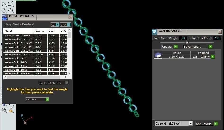 50 Light Weight Chain Bracelet 3dm stl details 1 render Pack 3D print model_92