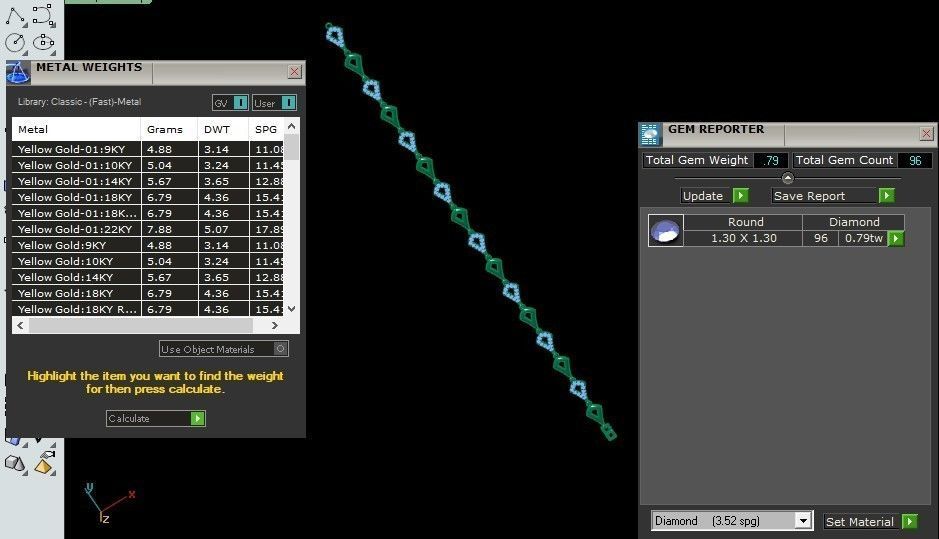 50 Light Weight Chain Bracelet 3dm stl details 1 render Pack 3D print model_72