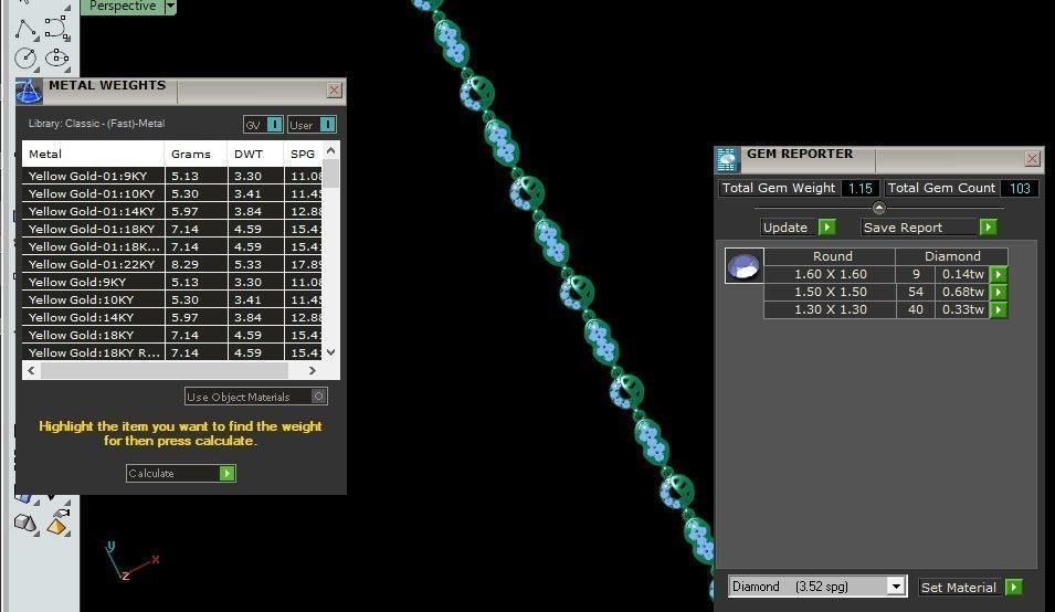 50 Light Weight Chain Bracelet 3dm stl details 1 render Pack 3D print model_84