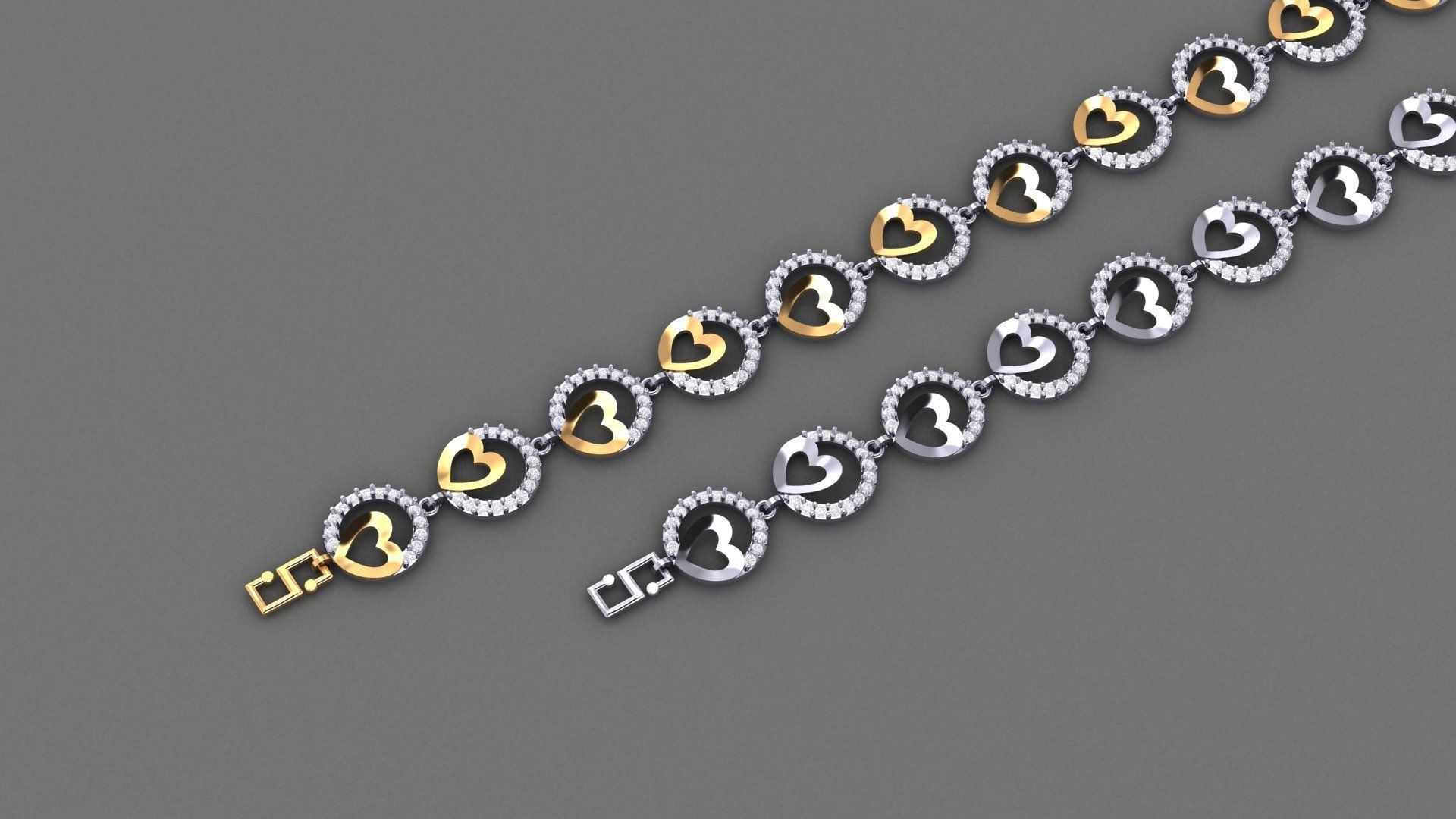 50 Light Weight Chain Bracelet 3dm stl details 1 render Pack 3D print model_13