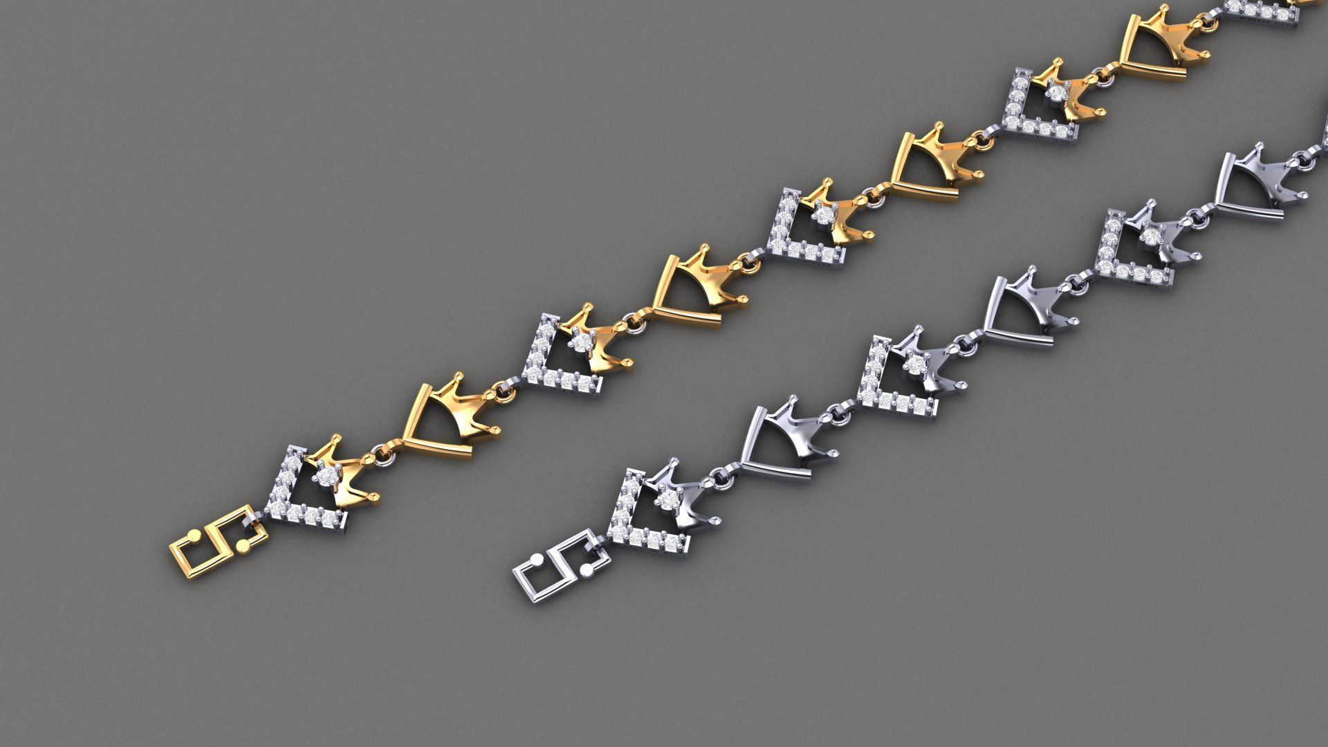 50 Light Weight Chain Bracelet 3dm stl details 1 render Pack 3D print model_5