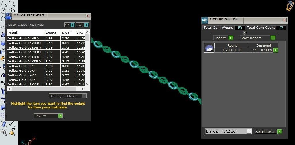 50 Light Weight Chain Bracelet 3dm stl details 1 render Pack 3D print model_2