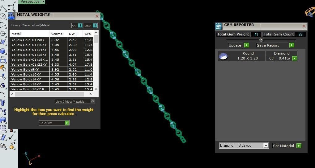 50 Light Weight Chain Bracelet 3dm stl details 1 render Pack 3D print model_46