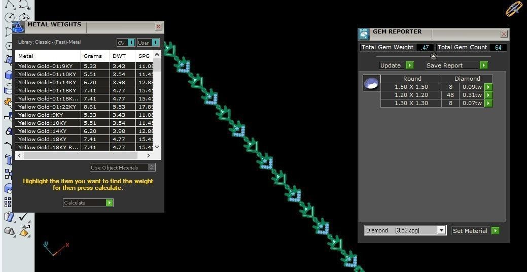 50 Light Weight Chain Bracelet 3dm stl details 1 render Pack 3D print model_6