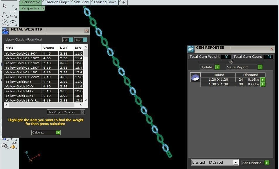 50 Light Weight Chain Bracelet 3dm stl details 1 render Pack 3D print model_80