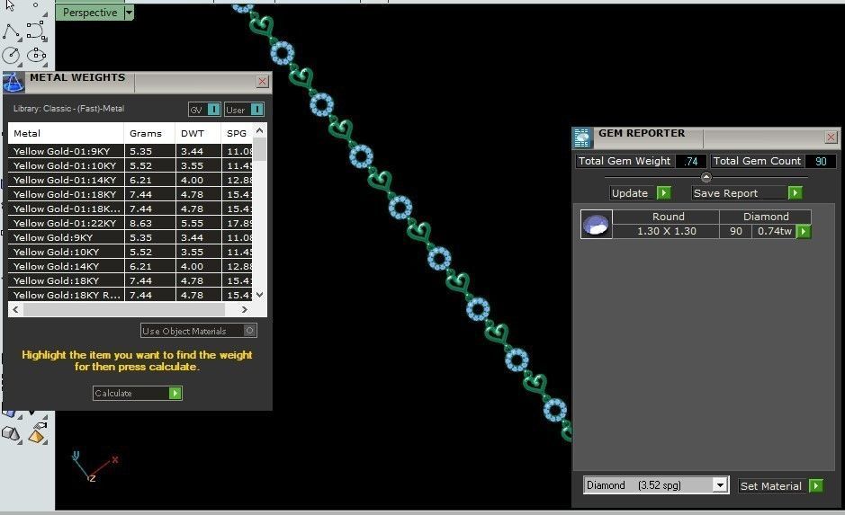 50 Light Weight Chain Bracelet 3dm stl details 1 render Pack 3D print model_76