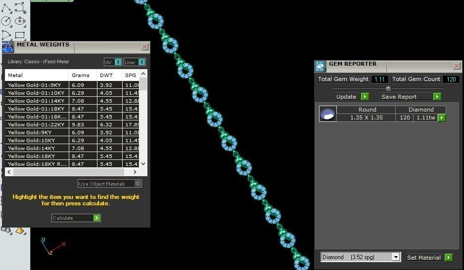 50 Light Weight Chain Bracelet 3dm stl details 1 render Pack 3D print model_64