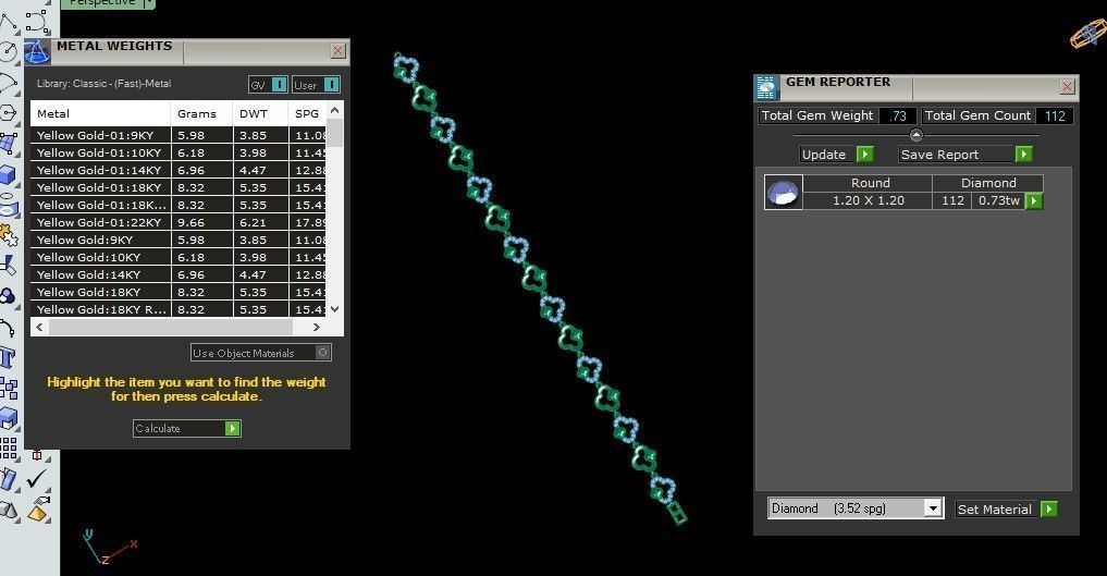 50 Light Weight Chain Bracelet 3dm stl details 1 render Pack 3D print model_50