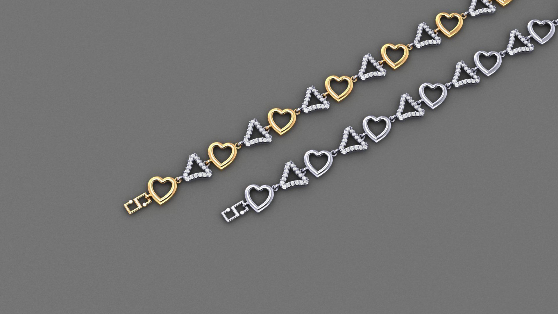 50 Light Weight Chain Bracelet 3dm stl details 1 render Pack 3D print model_51