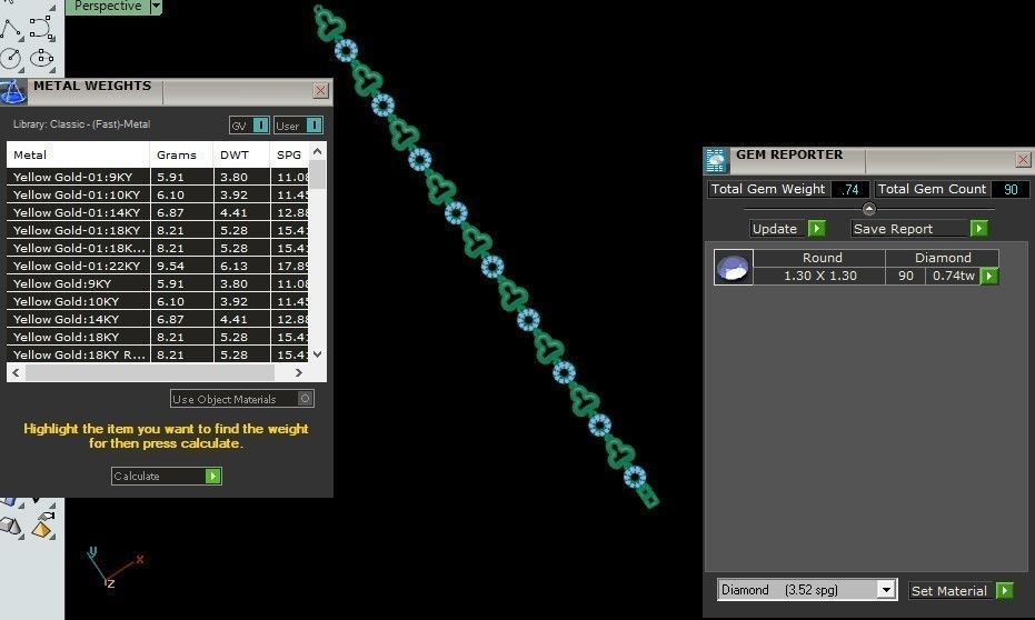 50 Light Weight Chain Bracelet 3dm stl details 1 render Pack 3D print model_90