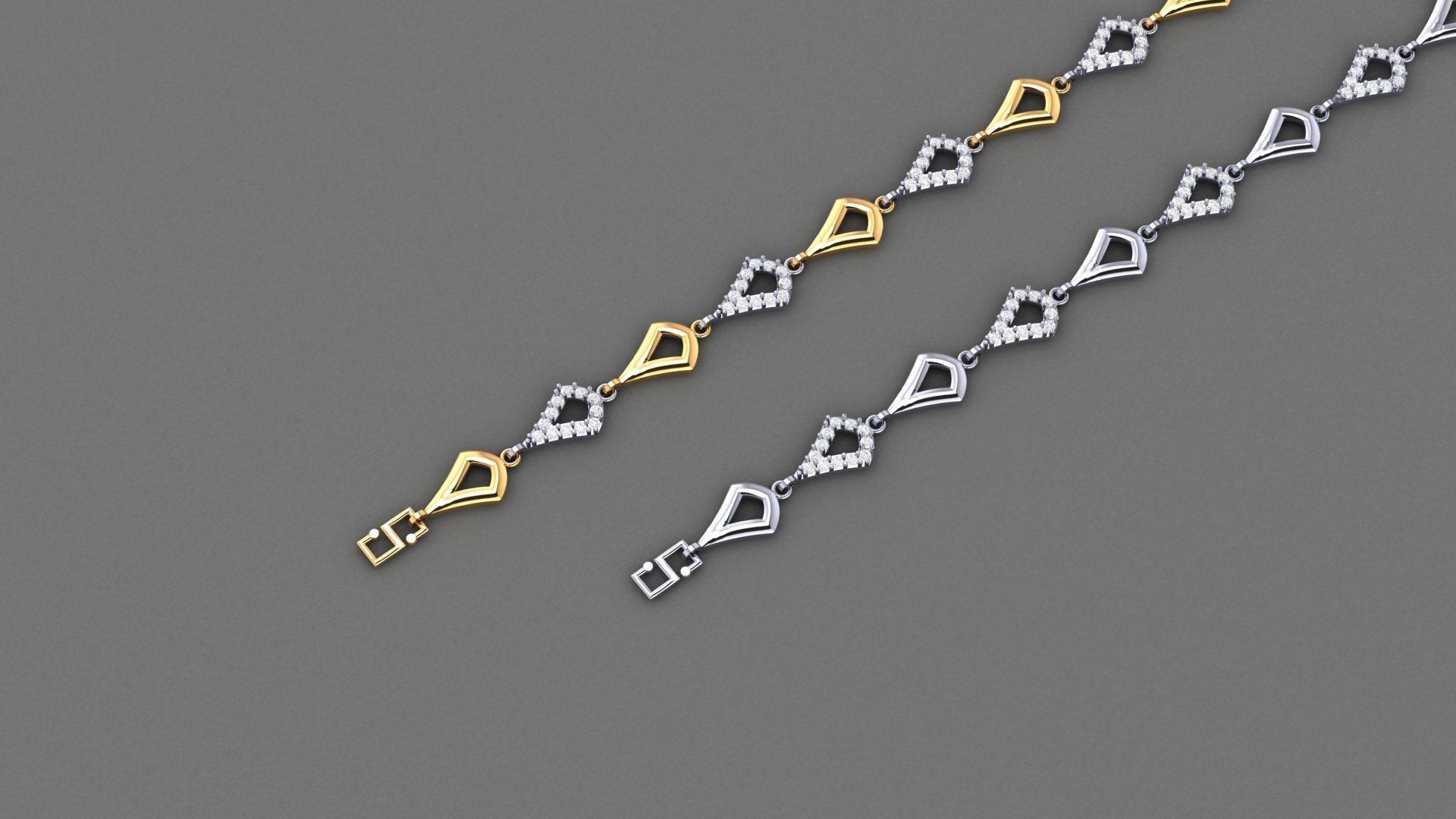 50 Light Weight Chain Bracelet 3dm stl details 1 render Pack 3D print model_71