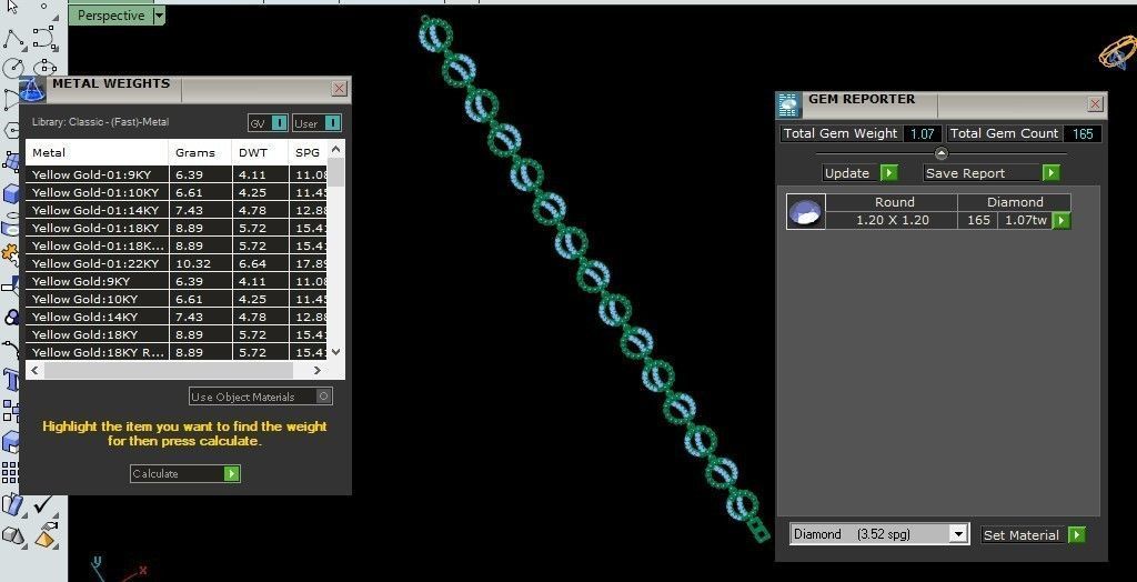 50 Light Weight Chain Bracelet 3dm stl details 1 render Pack 3D print model_34