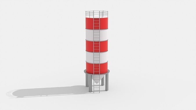 Low Poly Silo Free low-poly 3D model