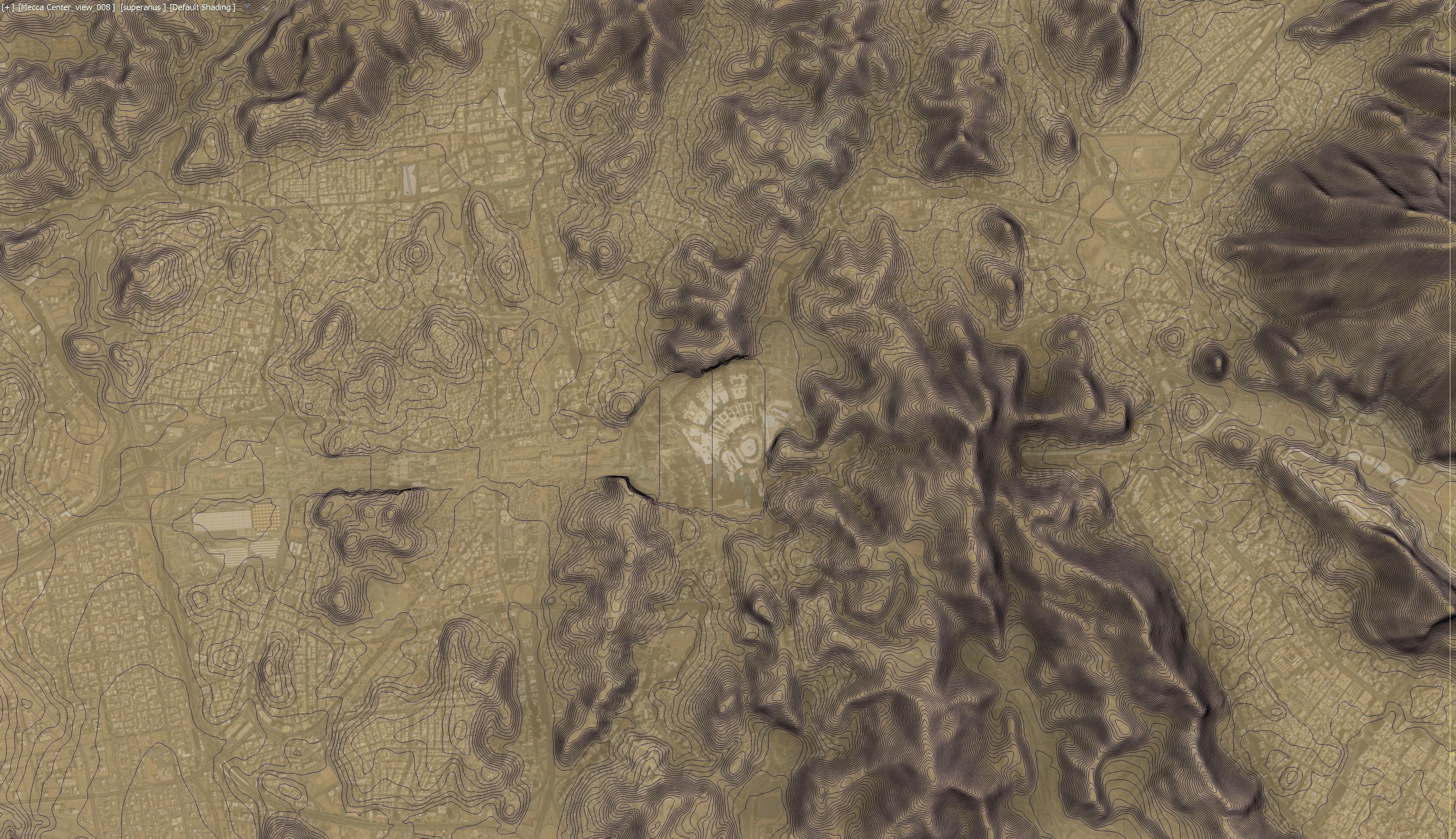 Mecca - 3D City Topography Terrain Low-poly 3D model_23