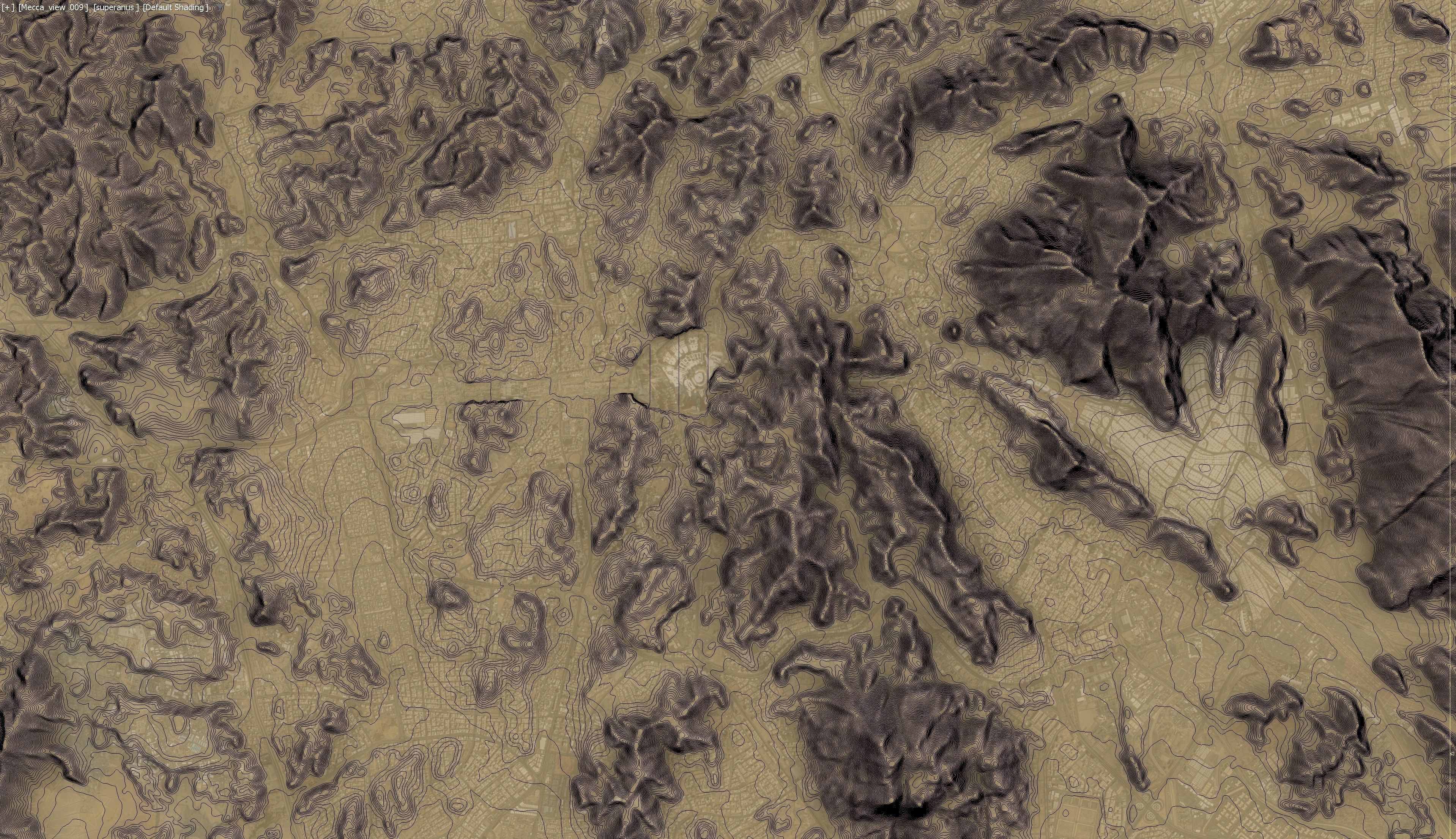 Mecca - 3D City Topography Terrain Low-poly 3D model_26