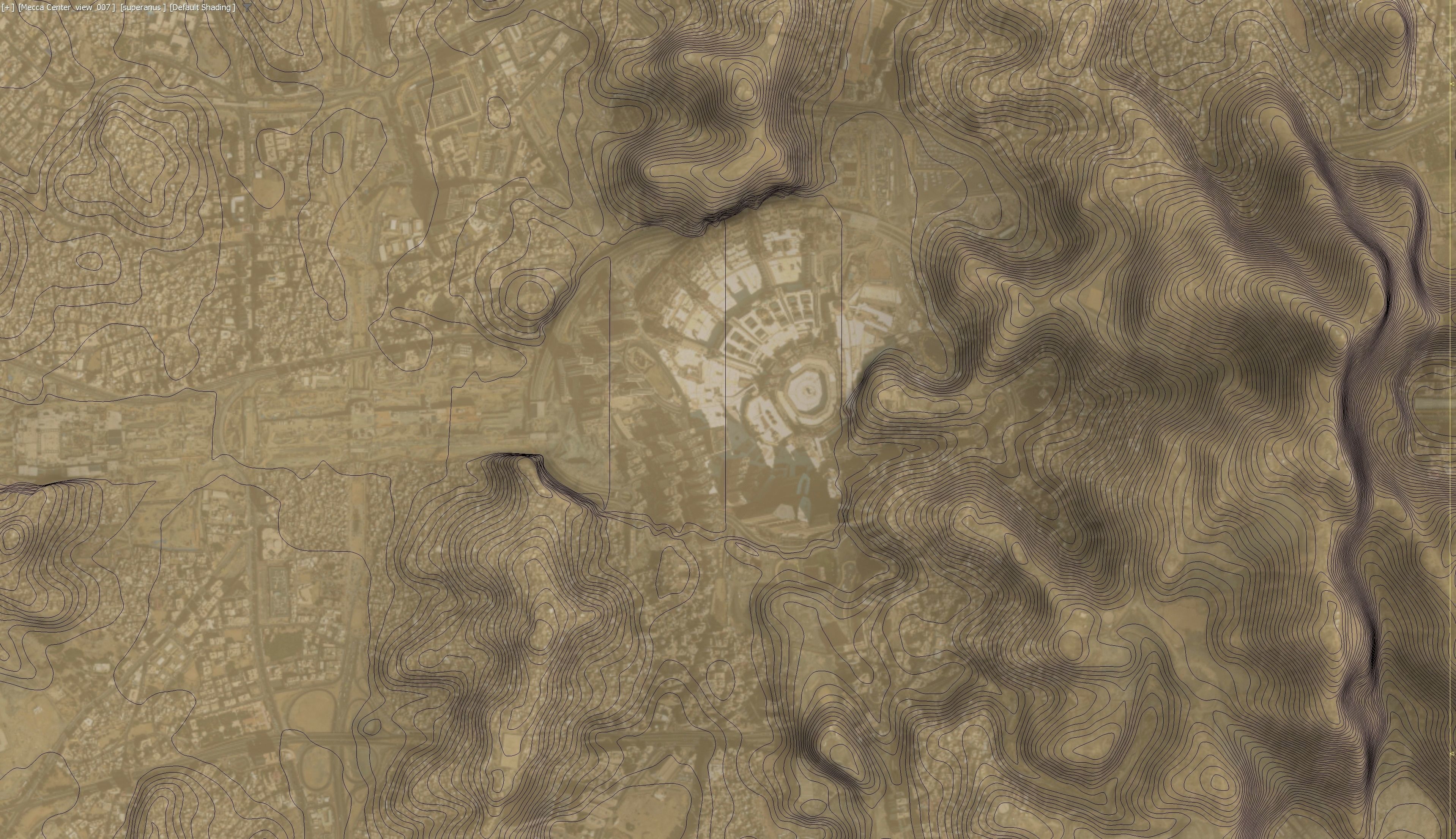 Mecca - 3D City Topography Terrain Low-poly 3D model_20
