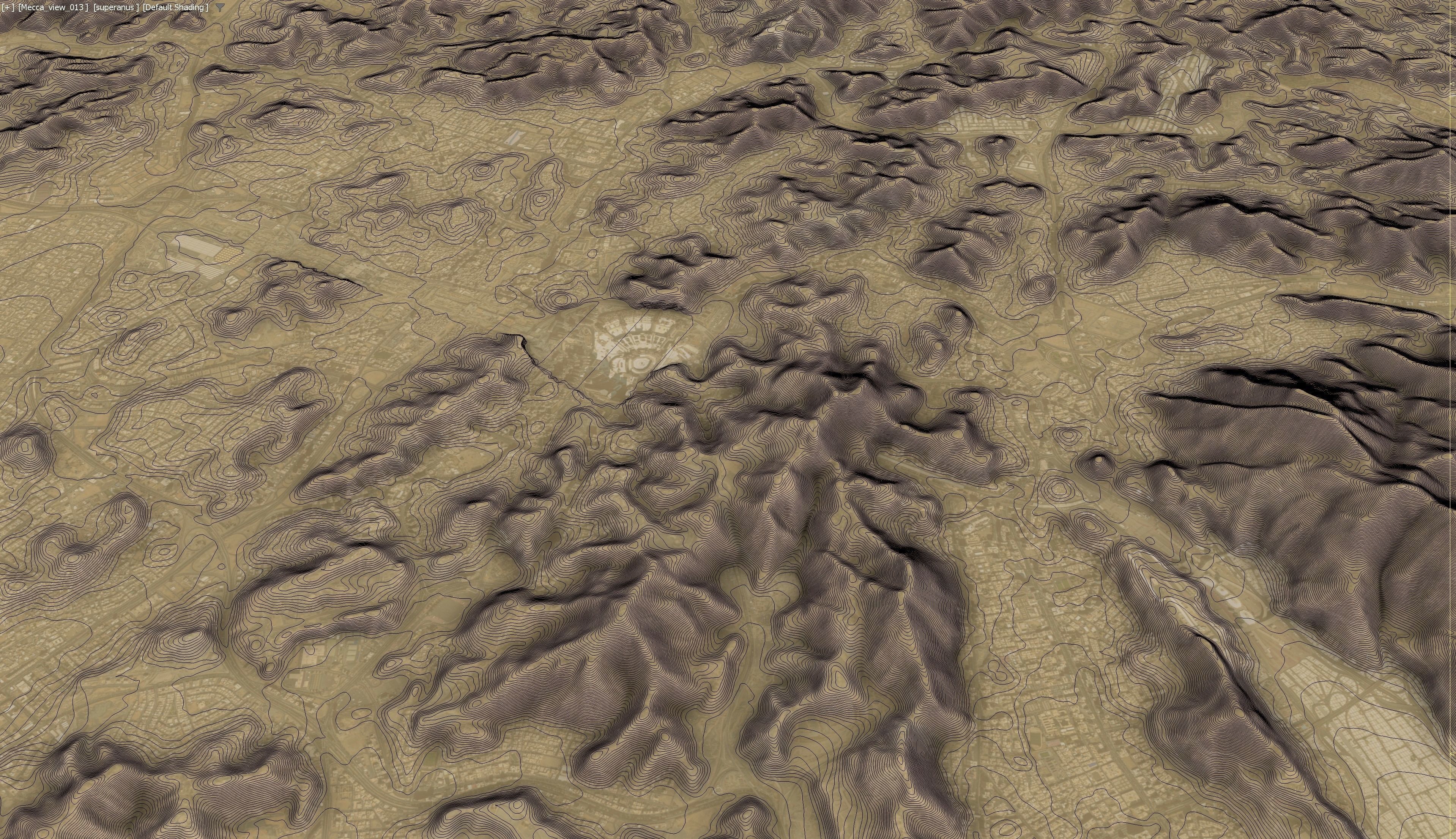 Mecca - 3D City Topography Terrain Low-poly 3D model_38