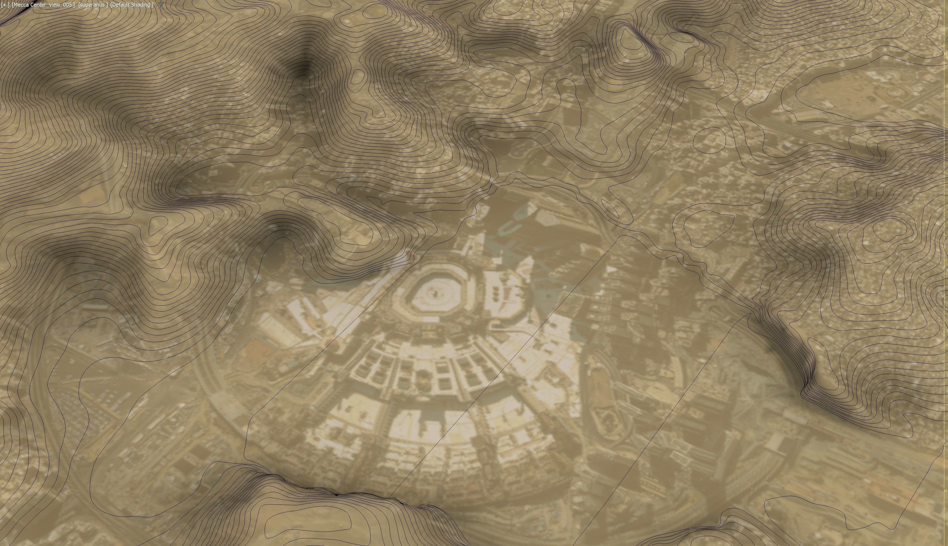 Mecca - 3D City Topography Terrain Low-poly 3D model_14