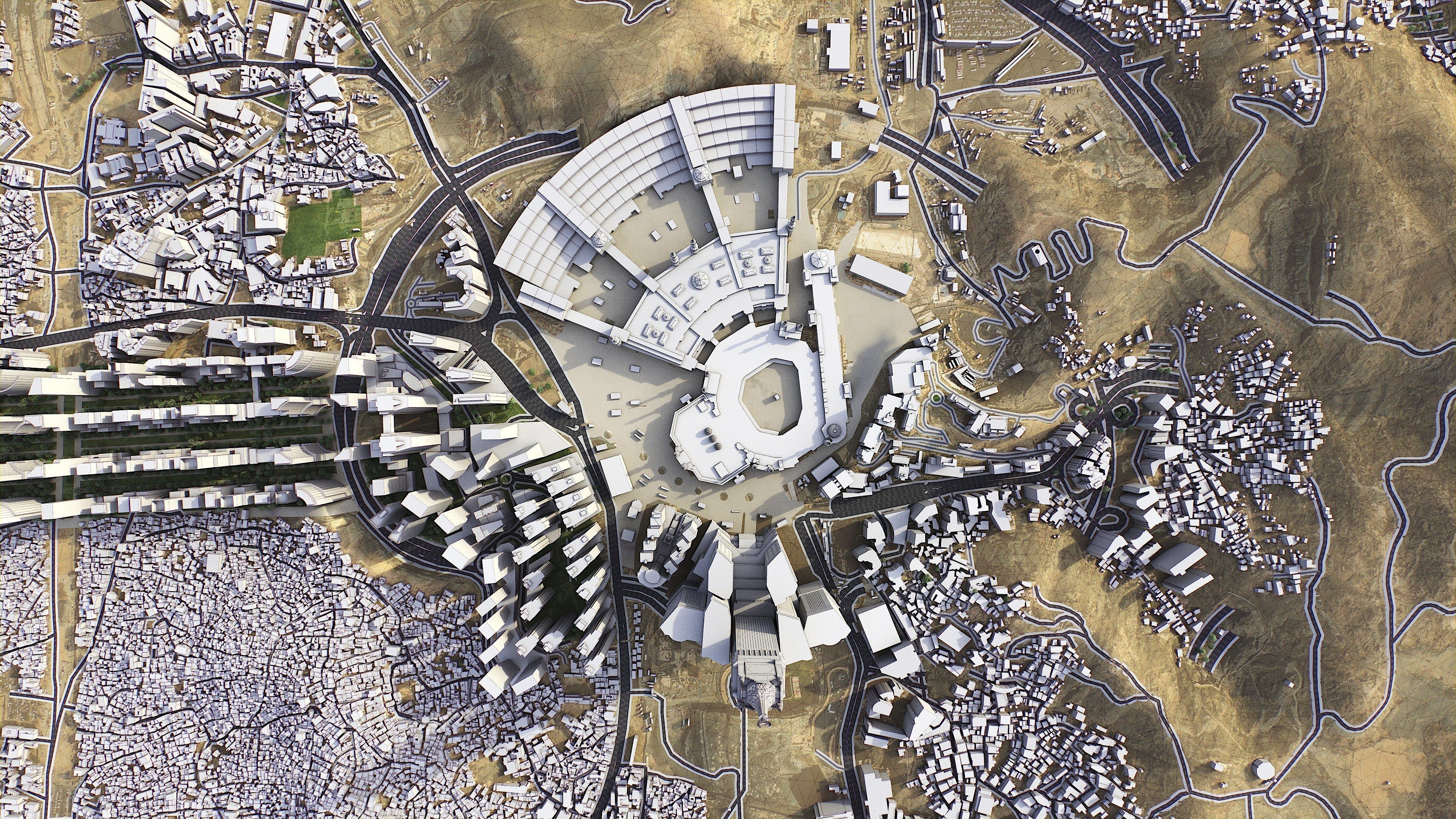 Mecca - 3D City Topography Terrain Low-poly 3D model_15