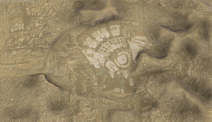 Mecca - 3D City Topography Terrain Low-poly 3D model 3