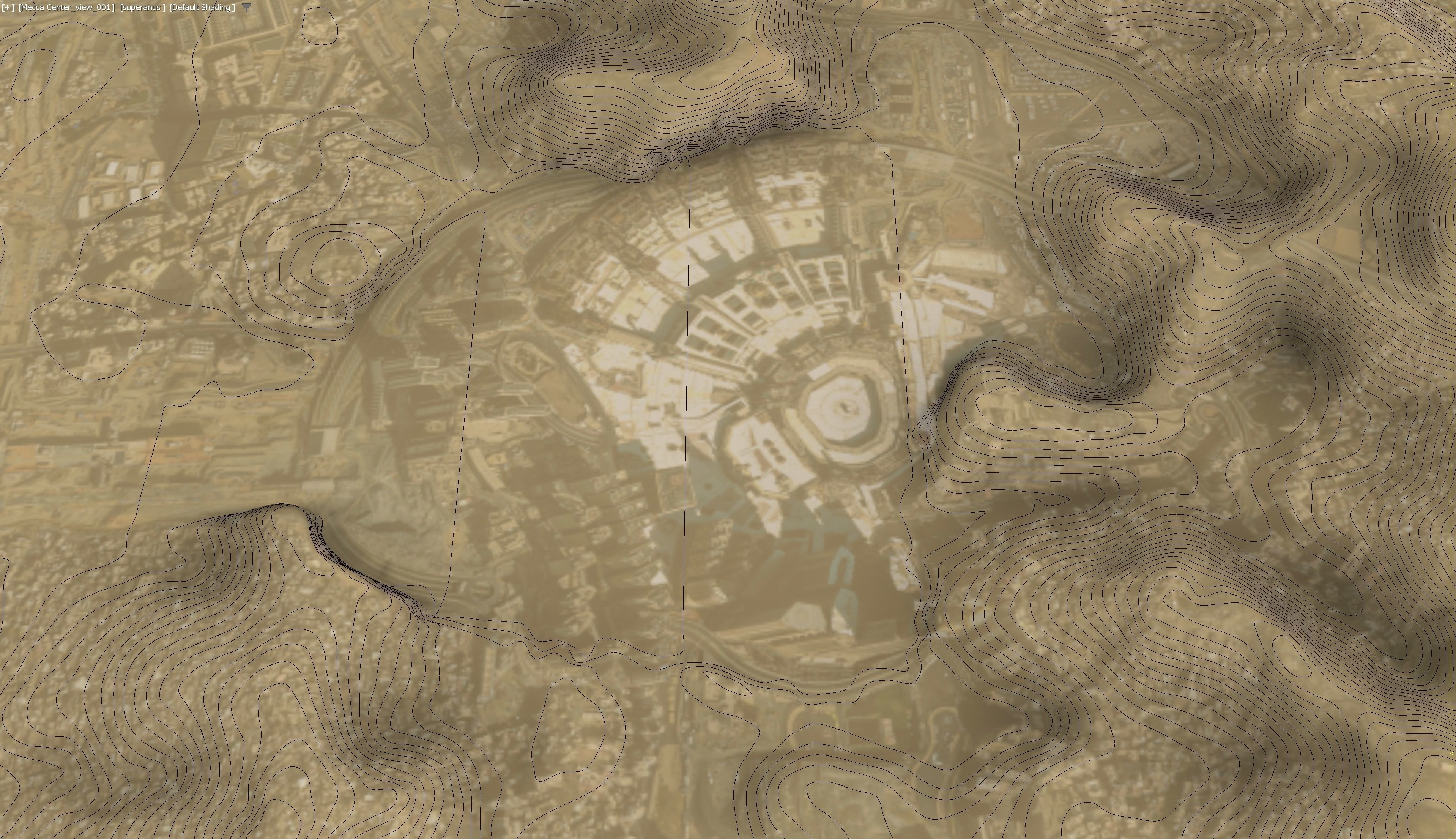 Mecca - 3D City Topography Terrain Low-poly 3D model_2