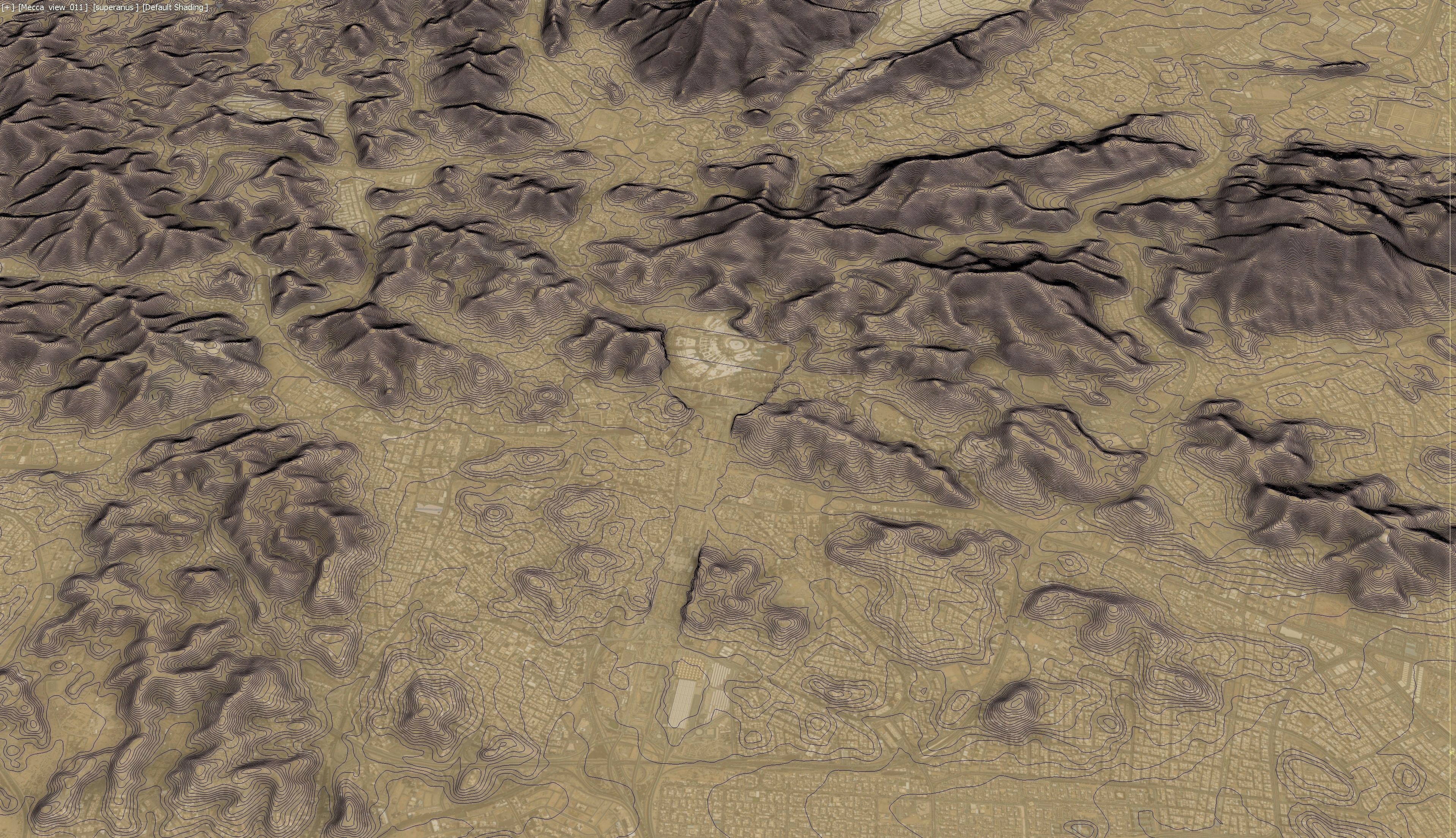 Mecca - 3D City Topography Terrain Low-poly 3D model_32