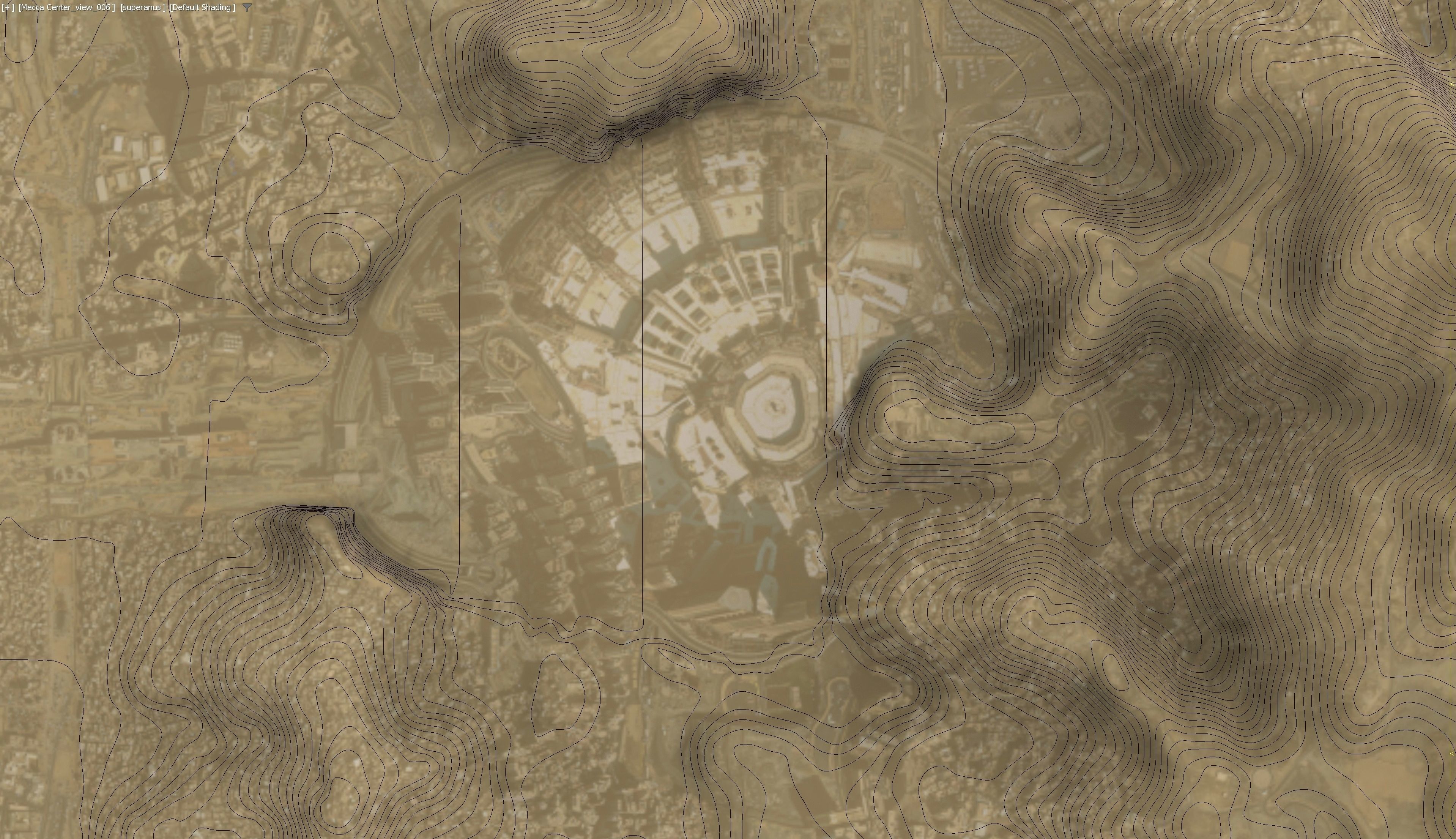 Mecca - 3D City Topography Terrain Low-poly 3D model_17