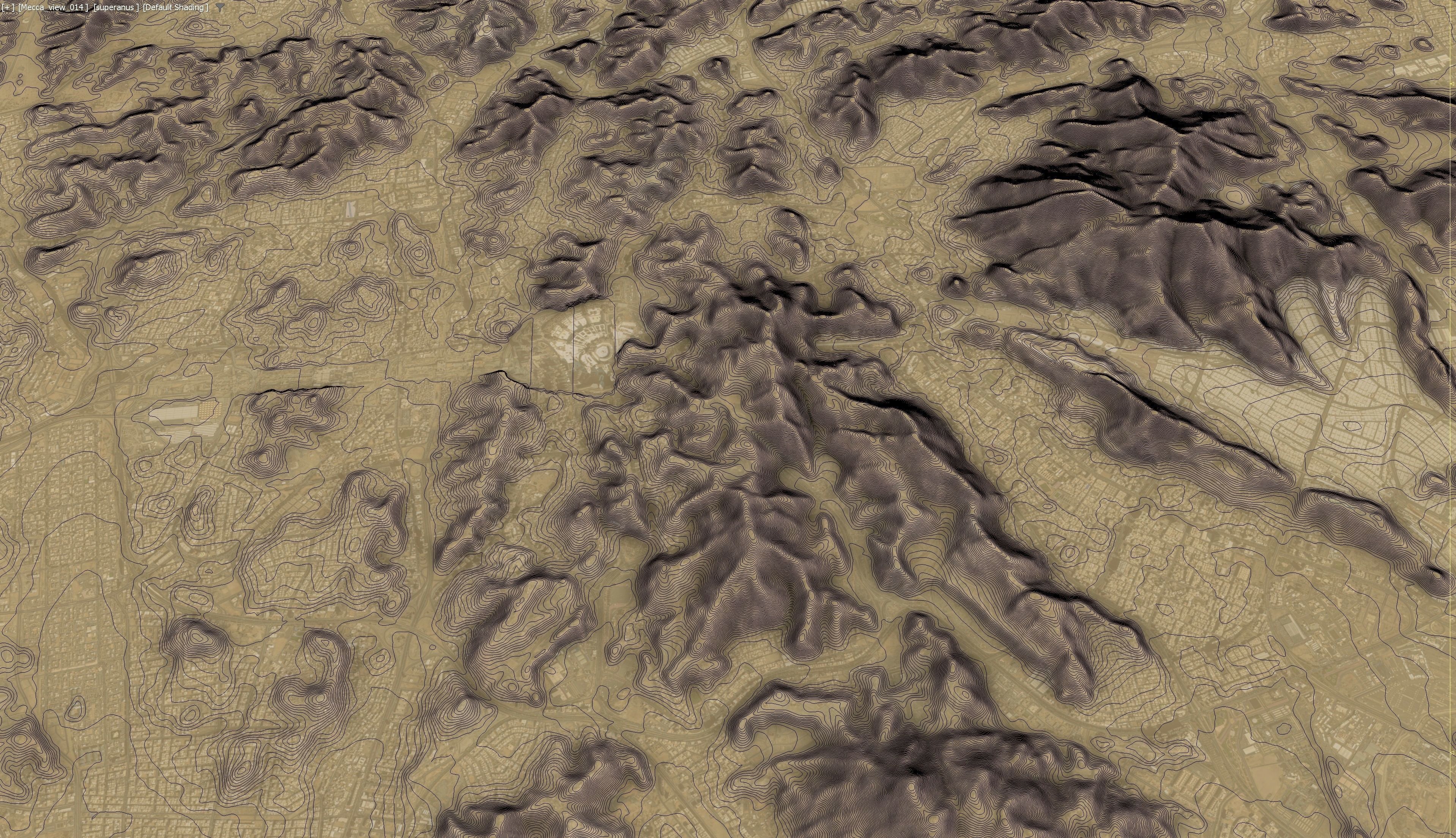 Mecca - 3D City Topography Terrain Low-poly 3D model_41