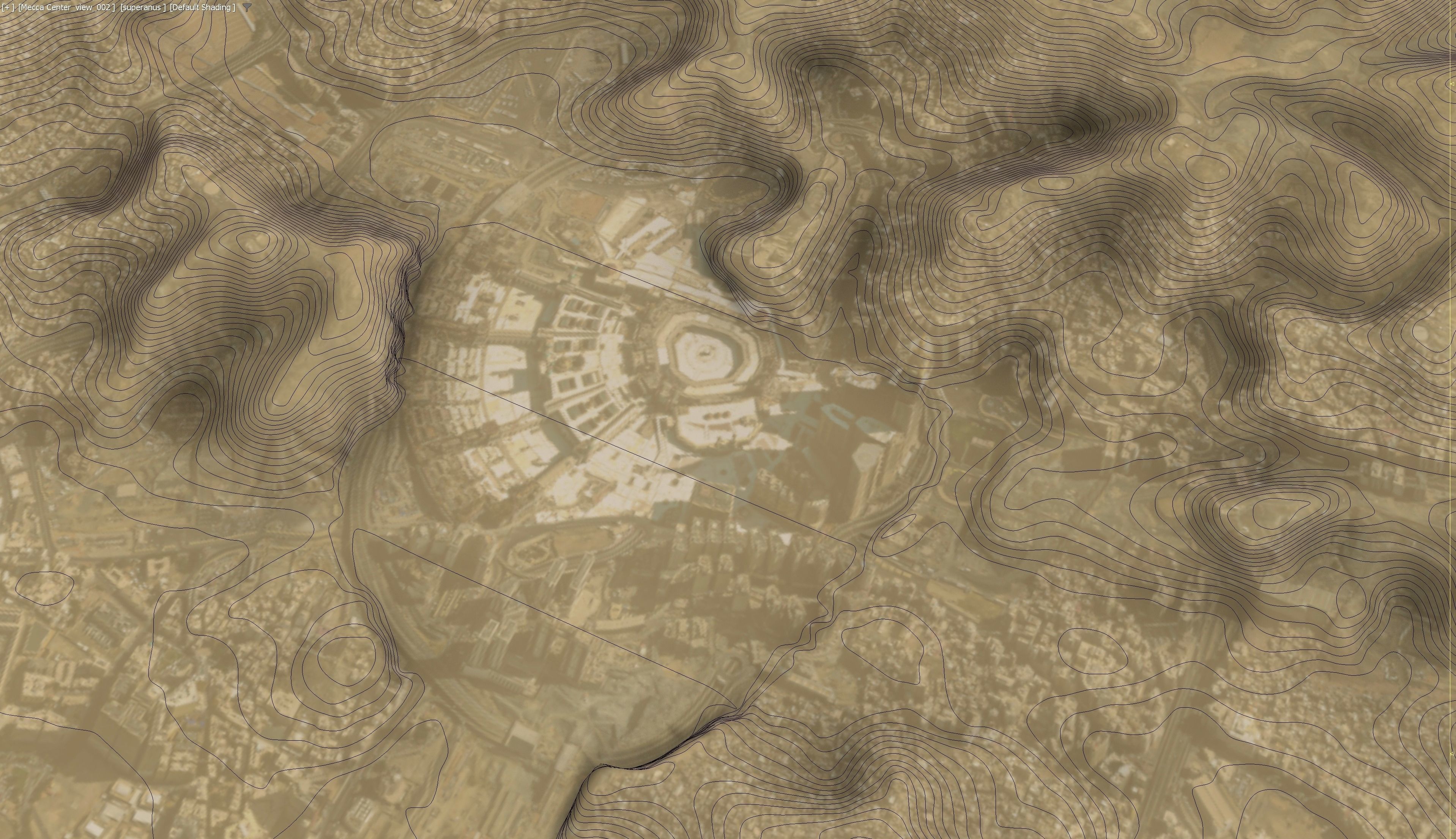 Mecca - 3D City Topography Terrain Low-poly 3D model_5