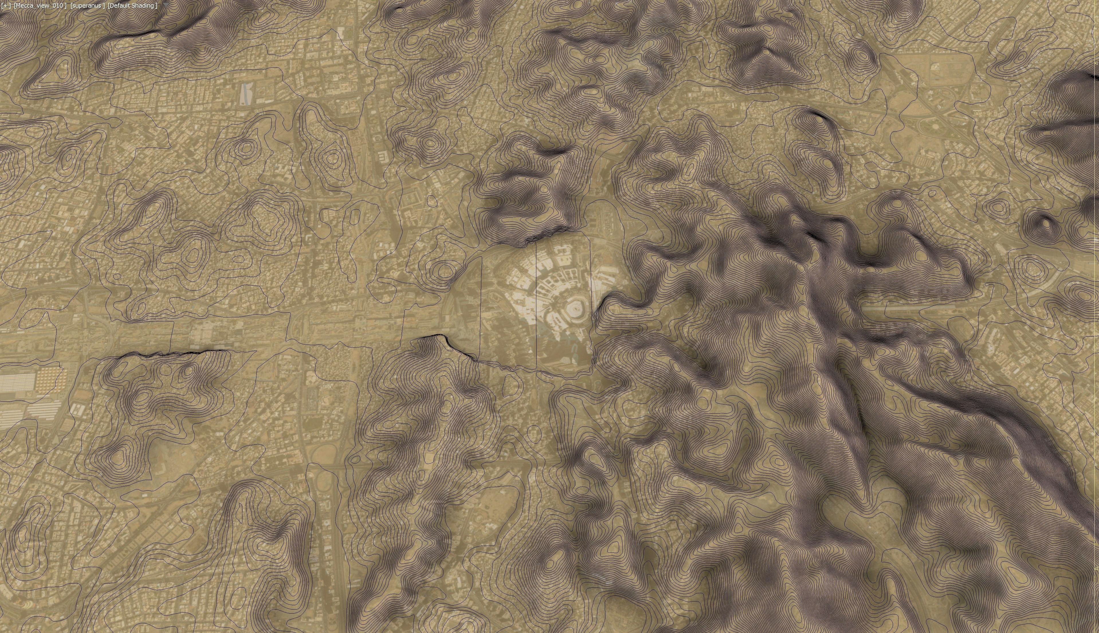 Mecca - 3D City Topography Terrain Low-poly 3D model_29