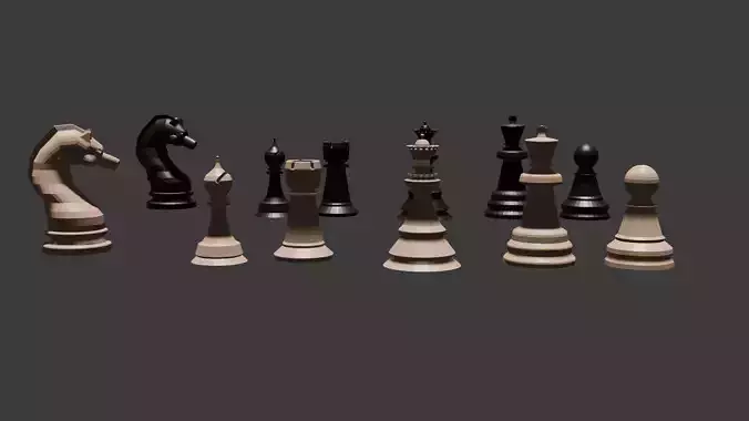 Low Poly Chess Set
