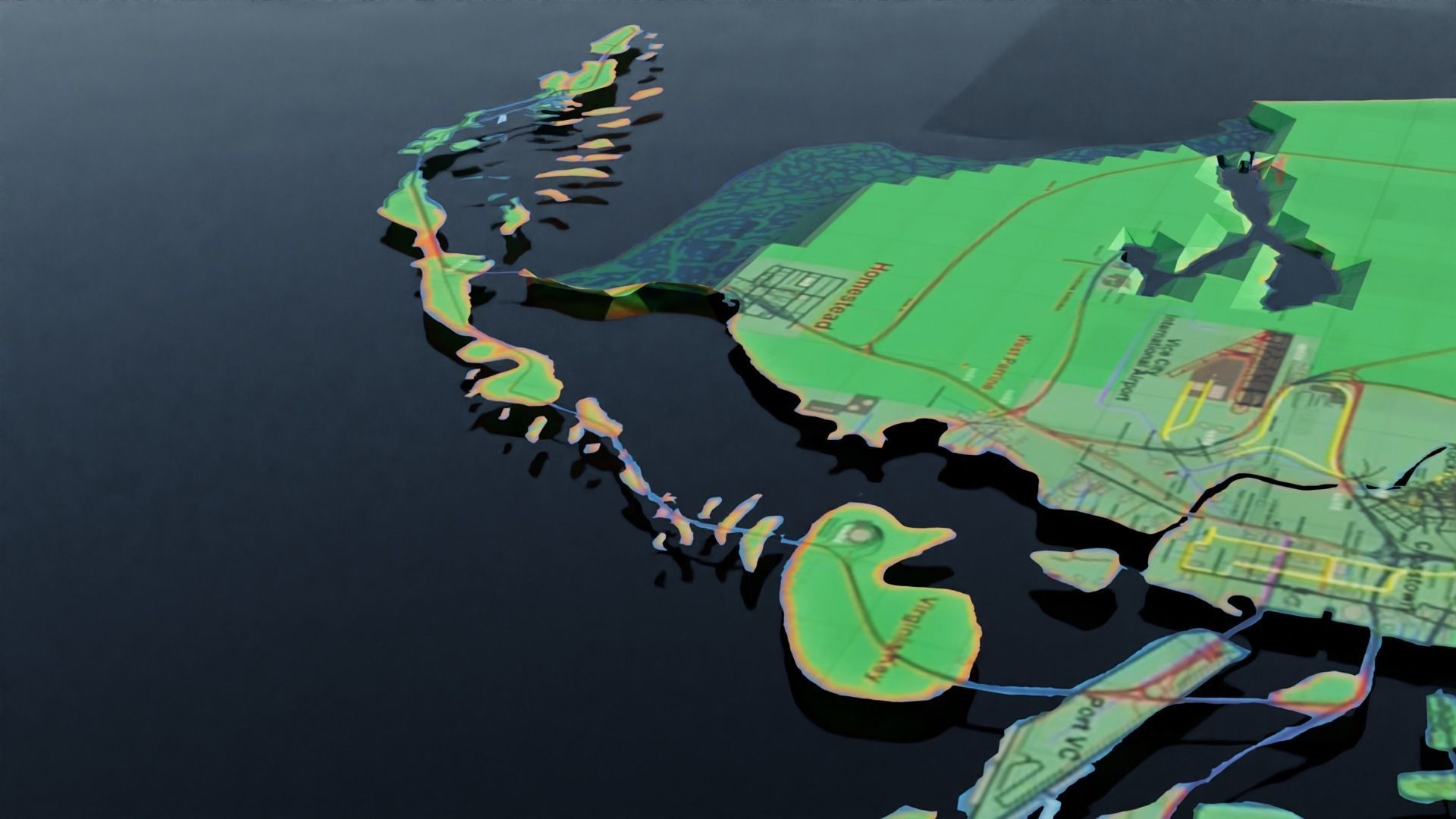 I Create GTA 6 2d Map into 3d Map 3D model_3