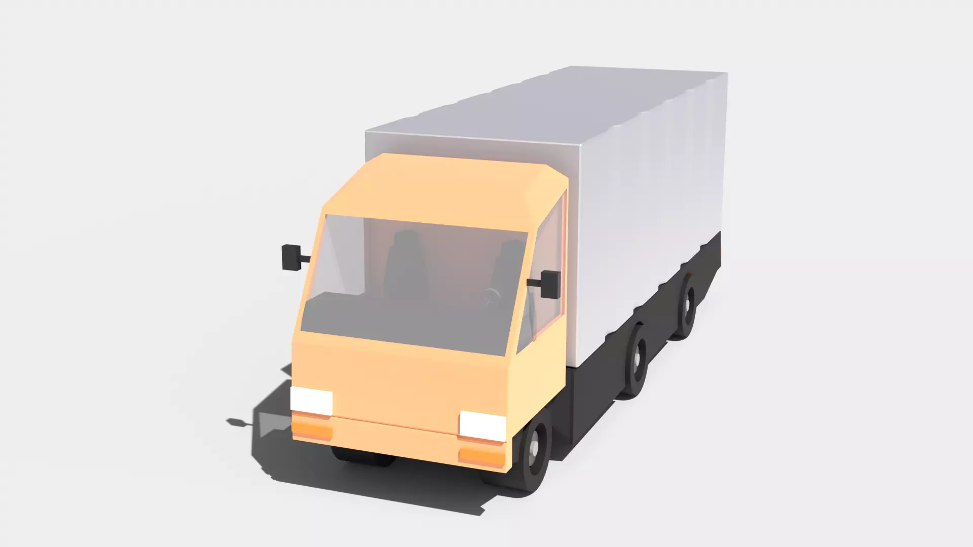 Truck B Low-poly 3D model_0
