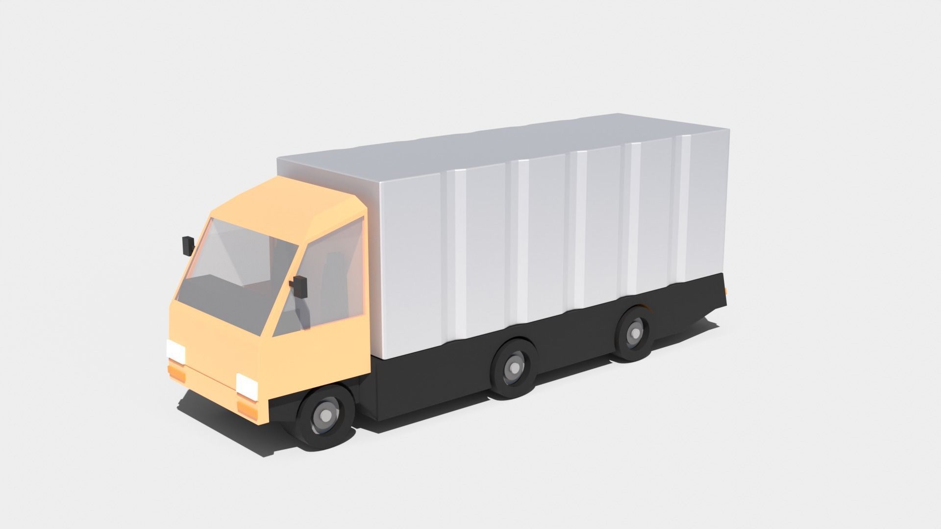Truck B Low-poly 3D model_1