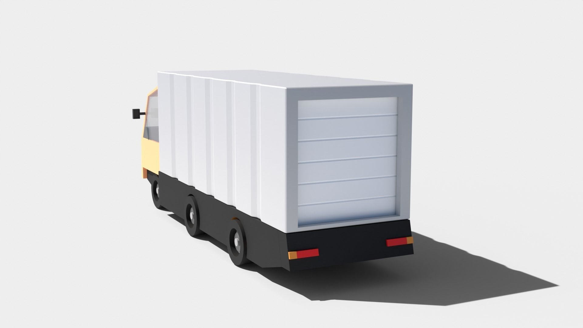 Truck B Low-poly 3D model_3