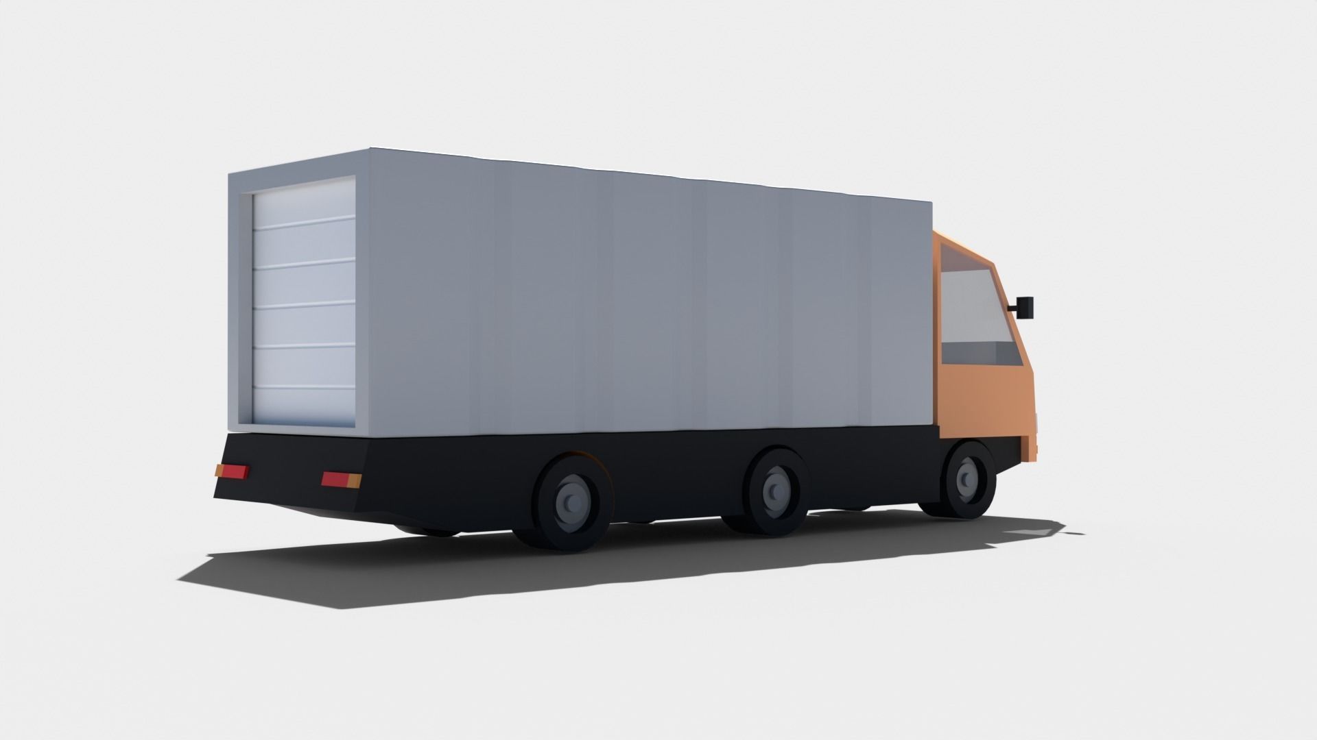 Truck B Low-poly 3D model_4