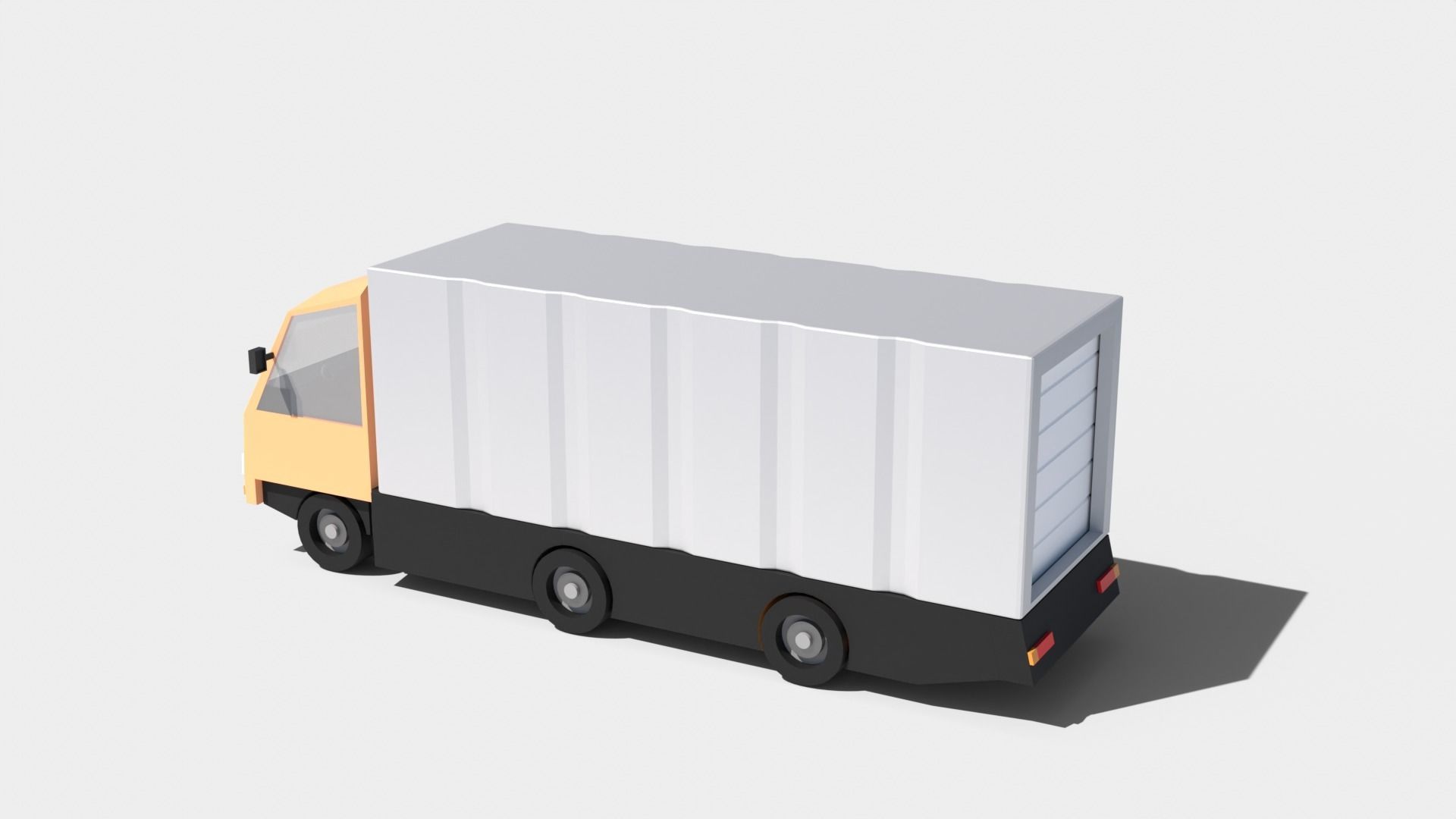 Truck B Low-poly 3D model_2