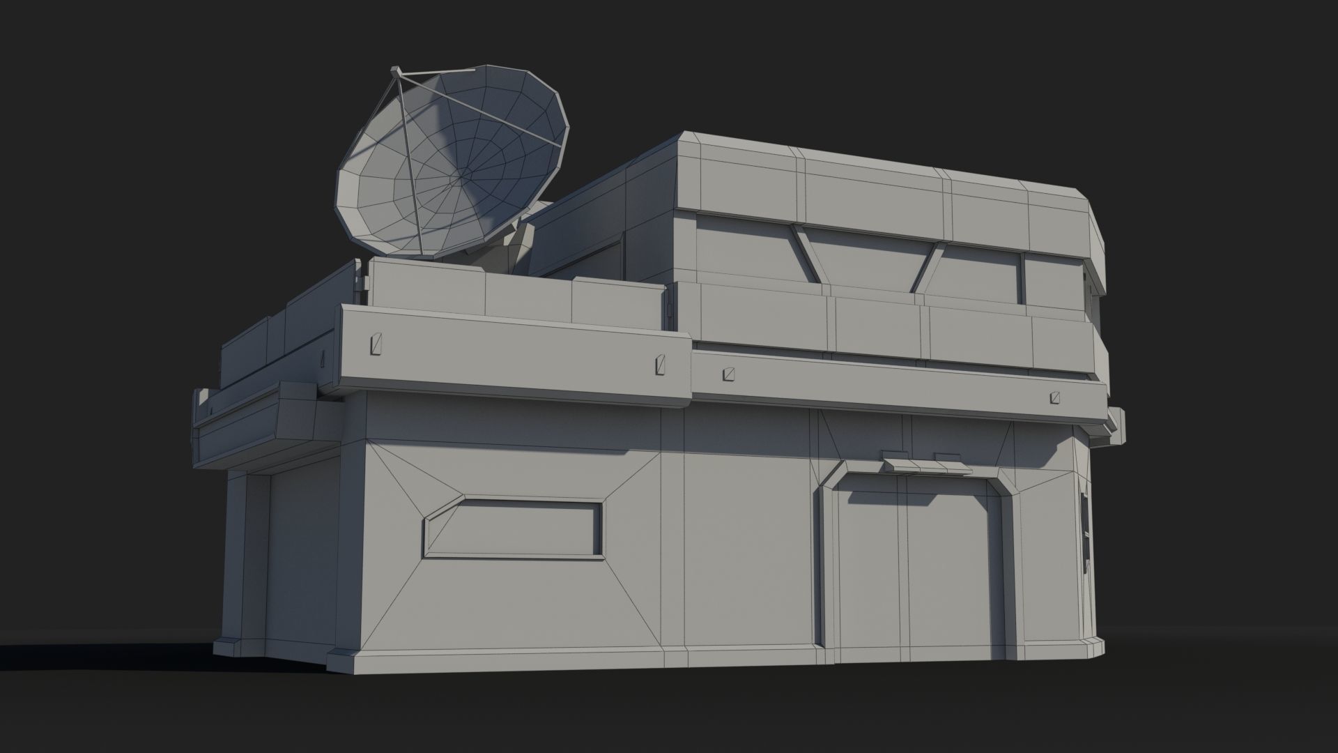 Factory Industrial Sci Fi x1 Low-poly 3D model_5