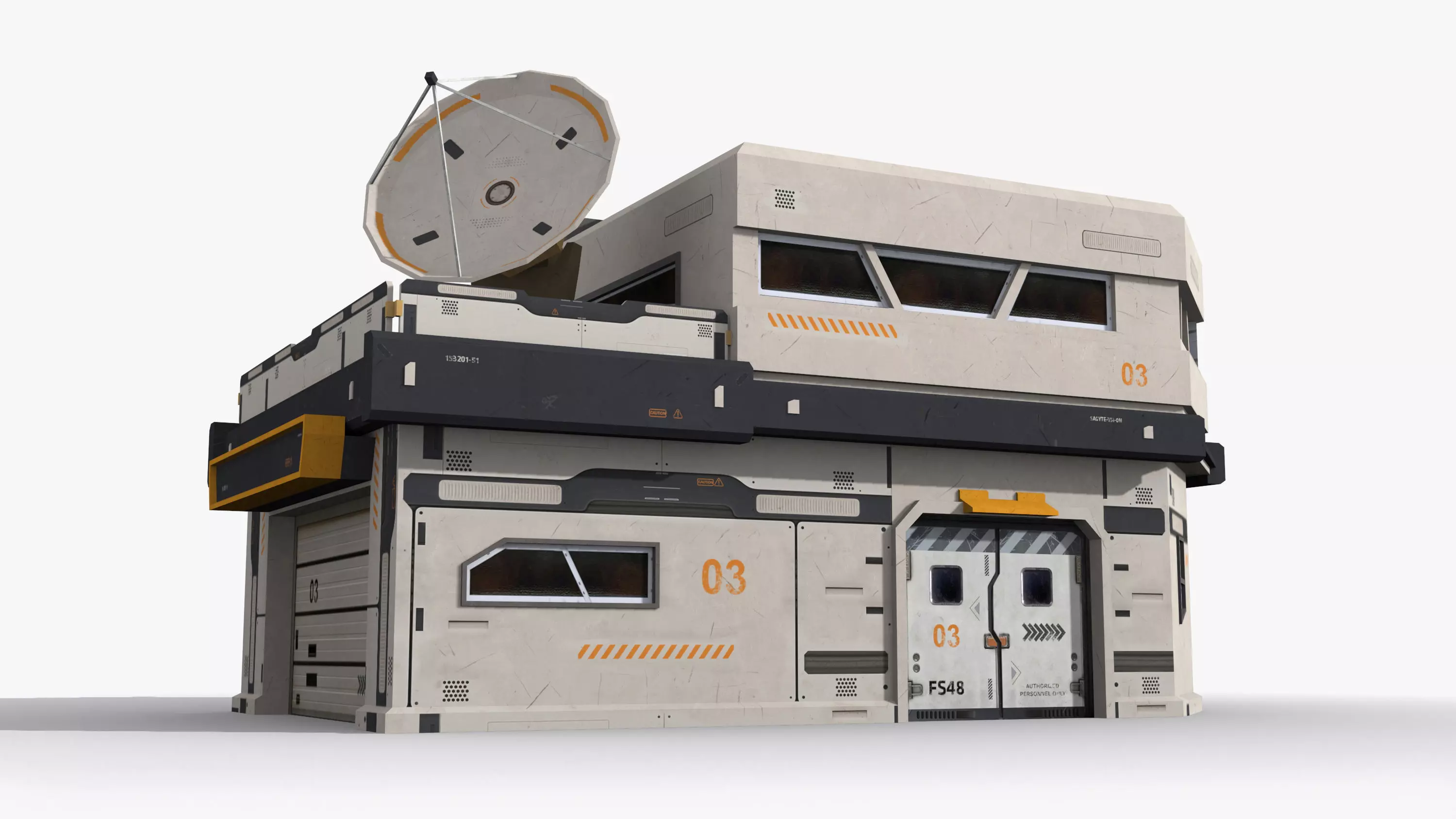 Factory Industrial Sci Fi x1 Low-poly 3D model_0