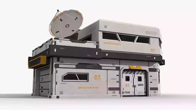 Factory Industrial Sci Fi x1 Low-poly 3D model