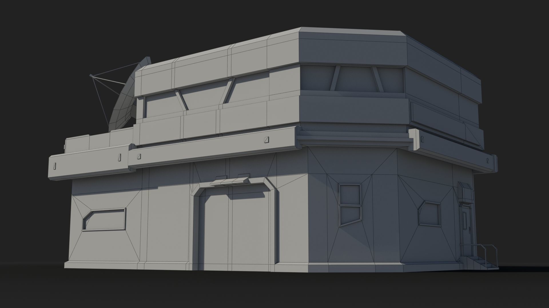 Factory Industrial Sci Fi x1 Low-poly 3D model_7