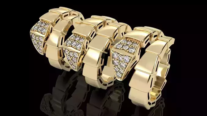 Snake rings collection 3 sizes