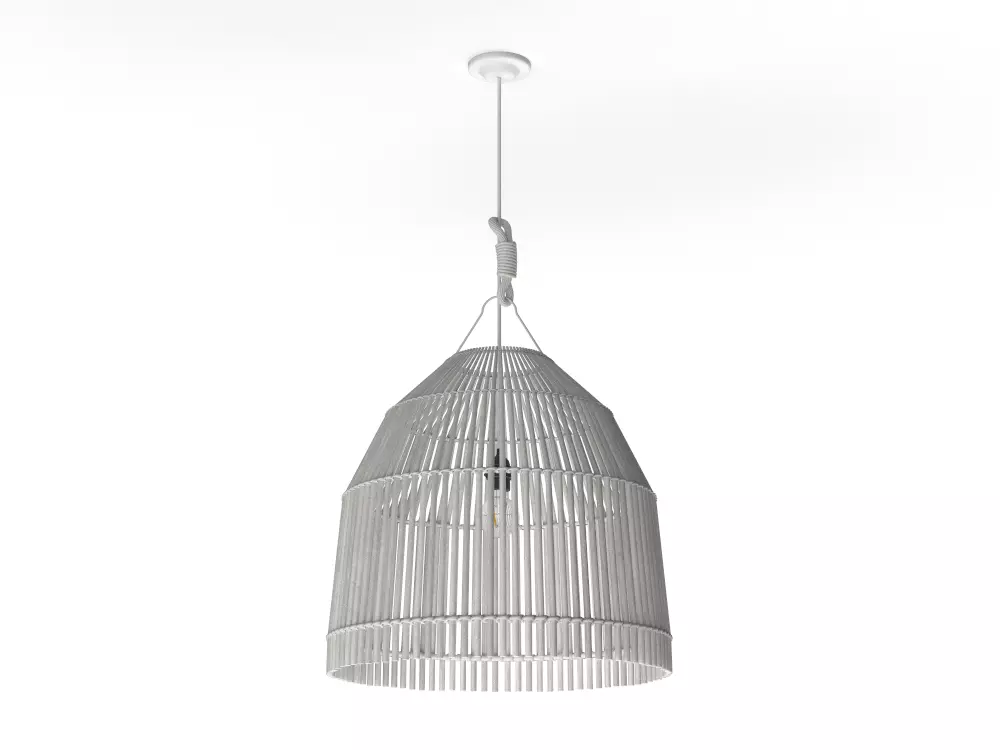 PENDANT LAMP WHITE 3D model_0