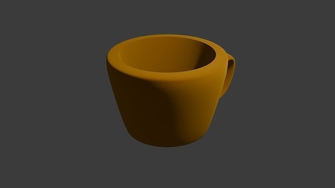 yellow cup 3D model